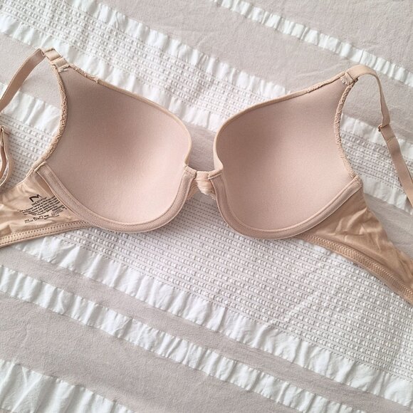 Maidenform Nude Lace Detail Push-up Bra 36A - Picture 6 of 9